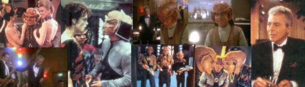 Pictures from DS9: Vic Fontaine with Quark, Rom and Nog